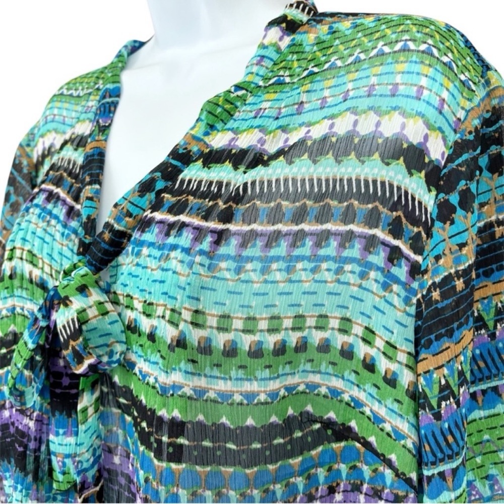 Lane Bryant Multicolor Striped Blouse - Picture 5 of 7